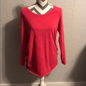 Maternity pink long sleeve shirt